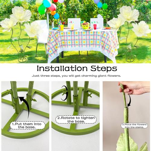 Giant Artificial Fake Flowers, Waterproof 3D Wedding Party & Home Decor