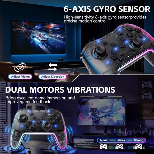 Wireless Pro Ergonomic Controller for Switch/PC/iOS/Andorid