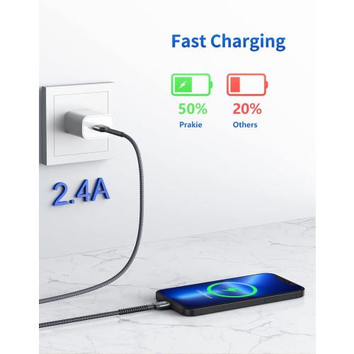 iPhone Charger Cable 2Pack 6FT, Lightning Cable [Apple MFi Certified]