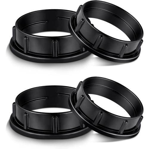 Aluminum Socket Shade Rings - Medium Base E26, Retaining Rings for Glass Lamp Shades/Light Fixtures, Lock Thread Diameter 1-1/2 Inches