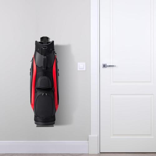 Wall Mount Golf Bag Storage Stand Organizer Rack for Garage Golf Bag Holder | Adjustable Air Spring Sliding Golf Bag Holder for Wall, Space-Saving Heavy-Duty Golf Bag Wall Mount for Garage, Club Basement