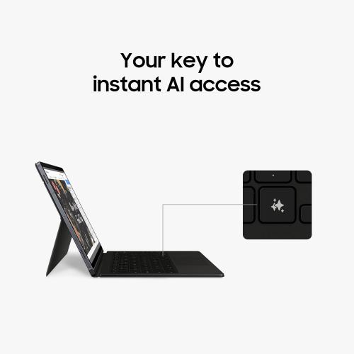 SAMSUNG Galaxy Tab S10  Book Cover Keyboard AI Key, Detachable Platform, PC-Like Experience, Adjustable Viewing Angles, Wireless Keyboard Sharing, US Version, Black