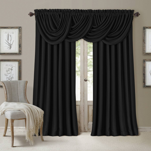 COLOR DUSTY BLUE ❗❗Elrene Home Fashions All Seasons Blackout Window Curtain