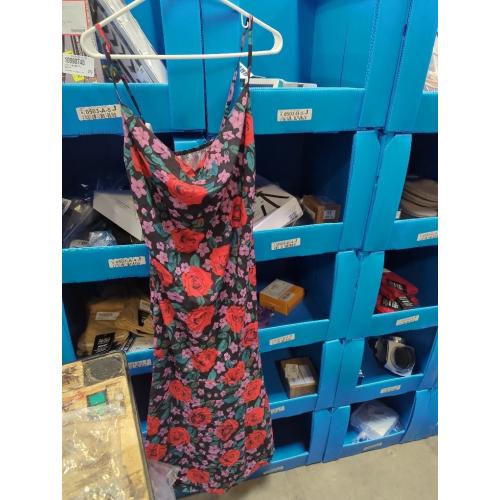 Size L...Women's Floral Print Tie Shoulder Long Vacation Maxi Dresses