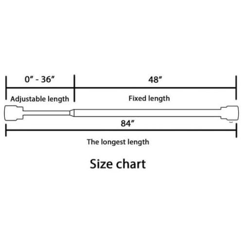 Turquoize Modern Decorative Adjustable Single Curtain Rod Telescoping 0.75 Diameter for Windows 48-84 Inches,Pewter