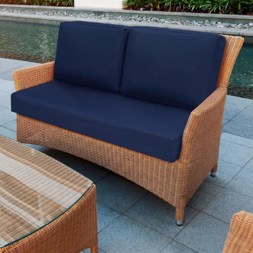 Wenqik 3 Pcs Waterproof Outdoor Seat Cushion Covers Slipcover, Navy Blue