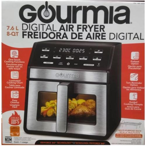 Gourmia GOURMIA Digital Air Fryer, 7.5 Liter with Window and Light, Mod. GAF858‼️needs heavy cleaning‼️
