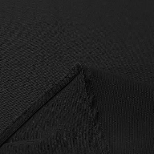 sancua Round Tablecloth 48 Inch Fits 20-36 Inch Tables, Black