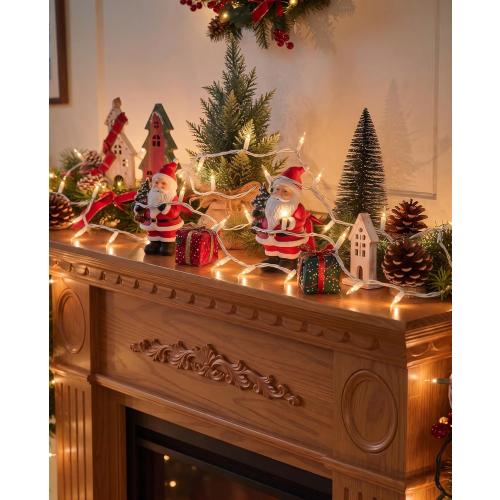 Brightown Christmas Lights Outdoor 100 Count 20Ft String Lights for Indoor | Clear Incandescent Bulb Mini Fairy Lights, Waterproof & Connectable for Xmas Decorations, Christmas Tree Garland, White Wire