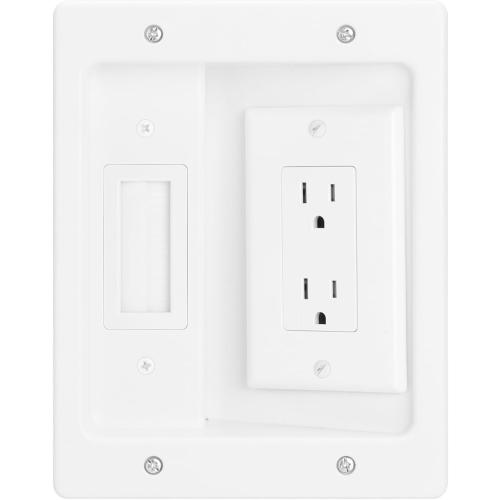 Wall Cable Concealer Kit, White