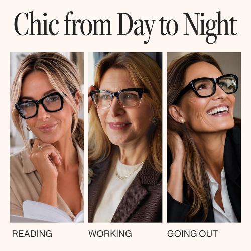 CCVOO 1.0 Style Reading Glasses for Women, Stylish Eyeglasses, Blue Light Readers for Women, Cheaters, (A1 Mix)