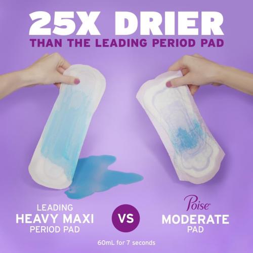 Poise Incontinence & Postpartum Pads for Bladder Leaks, 6 Drop Ultimate Absorbency, Regular Length, 112 Count, Packaging May Vary