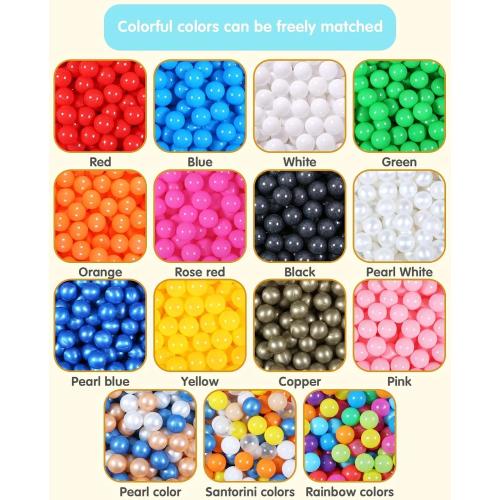 Ball Pit Balls for Kids, Plastic Refill 2.2 Inch Balls, 100 Pack, Bright Colors, Phthalate and BPA Free, Includes a Reusable Storage Bag with Zipper