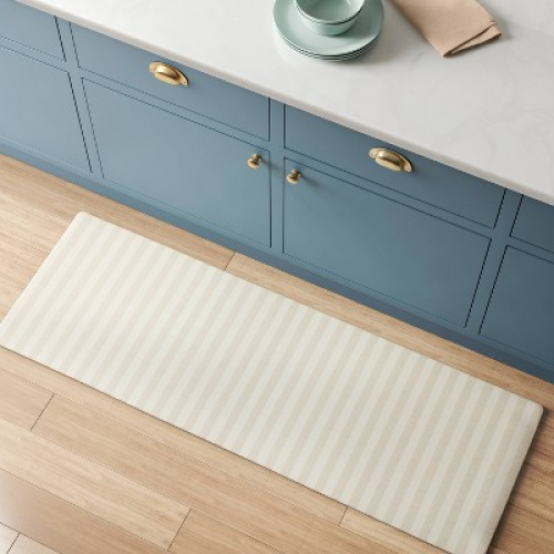 1'8x5 Low Profile Kitchen Runner Oatmeal Striped - Room Essentials™