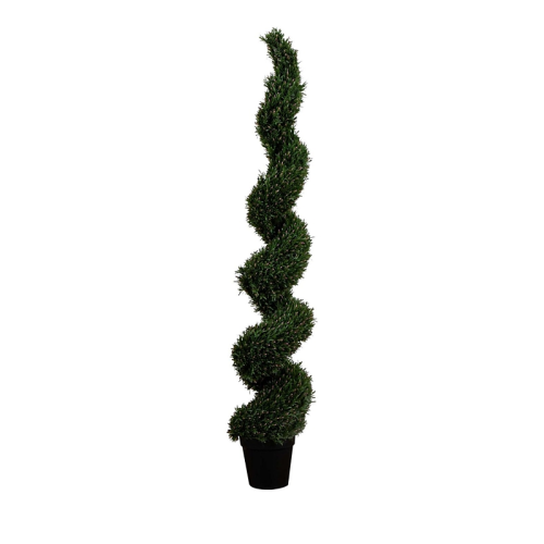 T4607 7ft. UV Resistant Artificial Rosemary Spiral Topiary Tree (Indoor/Outdoor)