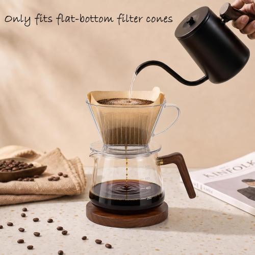 200 Count #4 Cone Coffee Filters, Unbleached Natural Paper Coffee Filters for 8–12 Cup Coffee Makers, Disposable #4 Cone Filters Compatible with Ninja Cuisinart, Drip Coffee Maker & Pour Over Brewers