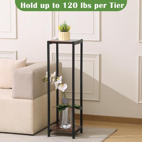 PROBABLE MISSING PART ‼️ Dipion 40 Inch Tall Plant Stand Indoor,2 Tier Pedestal Stand,Rustic Brown