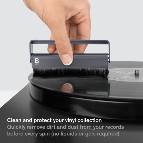 Boundless Audio Record Cleaner Brush - Carbon Fiber Anti-Static Vinyl Brush - Record Player Accessories for Vinyl Cleaning