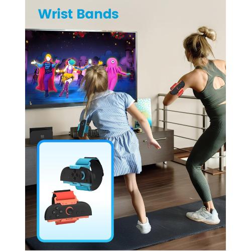 TRANSNOVO 12 in 1 Switch 2 Sports Accessories Bundle 2025 Compatible with Nintendo Switch 1/Switch OLED/Switch 2 Wii Sports Games, Family Party Accessories Kit for Joycon Controllers - With Carry Bag