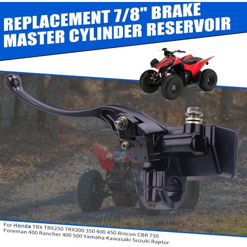 Replacement 7/8 Brake Master Cylinder Reservoir for Honda TRX TRX250 TRX300 350 400 450 Rincon CBR 750 Foreman 400 Rancher 400 500 Yamaha Kawasaki Suzuki Raptor