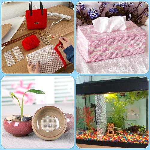 Phinus 7-Piece Plastic Canvas Sheets, 10.5 x 13.5, Eye Mesh for Embroidery & Knit Crochet Projects, DIY Handicraft, Make Dividers