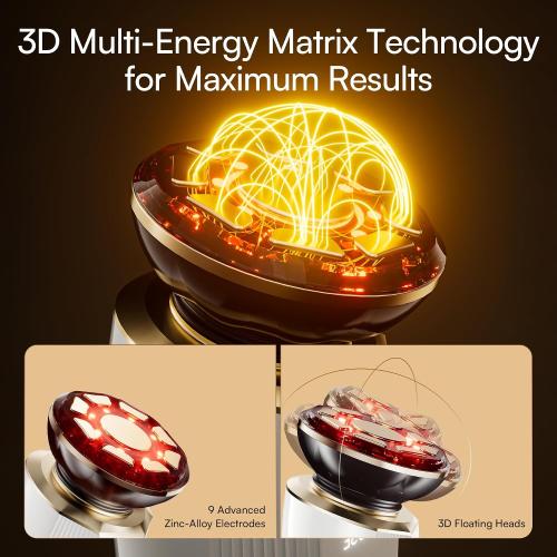 INIA FLARE 3-in-1 Microcurrent Facial Device Red Light Therapy for Face