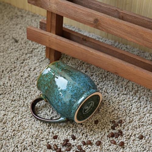 Bosmarlin Extra Large Ceramic Coffee Mug,, Dishwasher and Microwave Safe, Big Oversized Tea Cup, Reactive Glaze