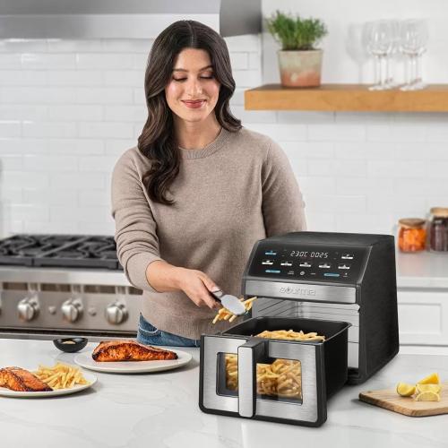 Gourmia GOURMIA Digital Air Fryer, 7.5 Liter with Window and Light, Mod. GAF858‼️needs heavy cleaning‼️