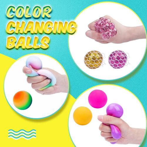 24 Pack Stress Balls, Squishy Balls, Squeeze Balls for Adults