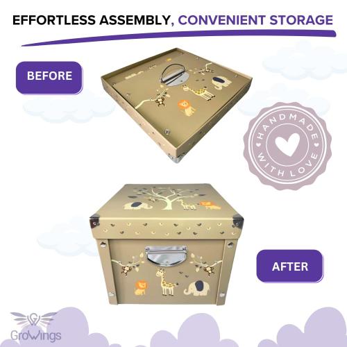 GroWings Baby Keepsake Box - Large Memory Storage for Newborns, Suitable for Boys and Girls, Strong, Durable, and Collapsible Gifts