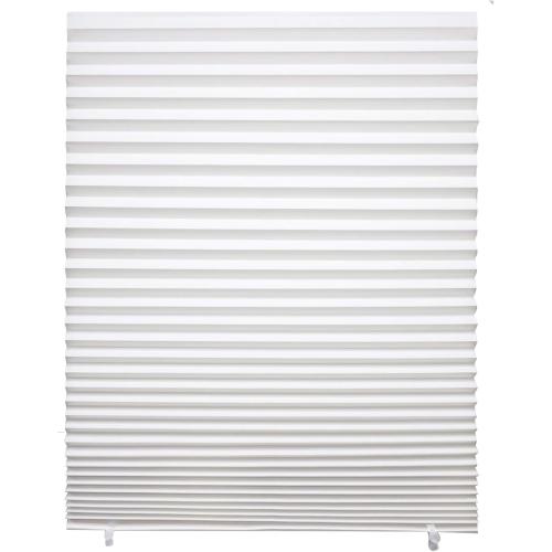 6-Pack Pleated Paper Temporary Shades Cordless Light Filtering Cut to Size Temporary Paper Blinds for Indoor Windows of Office, Bedroom, Bathroom, Living Room, 36 W x 72 H, White
