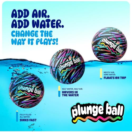 HydroSport Plunge Ball - Pool Toys - Swimming Pool Games for Kids, Adults and Family - Water Balls - Water Toys for Kids Ages 8-12 - Teens, Boys Fun Stuff - Swim Balls Sports Accessories (9 Inch)