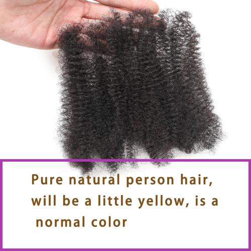 Afro Kinkys Bulk Human Hair 16 inch (1B 16 Inch)
