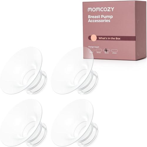 Momcozy M5| M6| M9 Original Replacement Accessories, Food-Grade Silicone & BPA Free, Original Breastfeeding Parts, Inserts 19mm, 4 Pack
