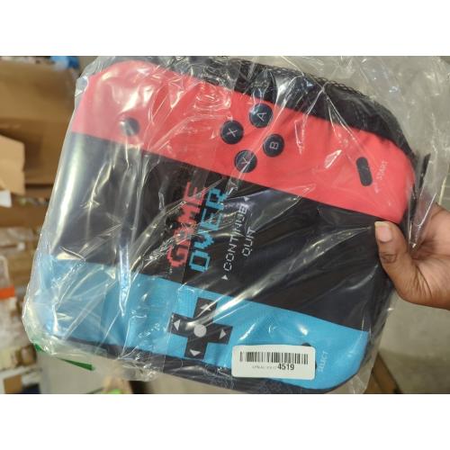 Game Insulated Lunch Box,Game Console Kids Lunch Bag For Boys Girls,Reusable Portable Kids Boys Gamer School Lunch Box With Detachable Handle (Game Neon Red & Blue)