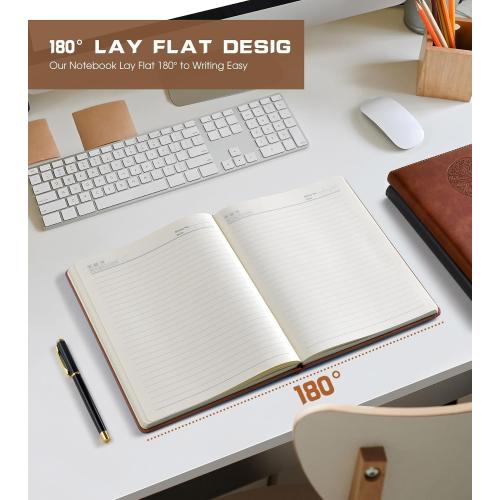 Biuwory Leather Journal Notebook,256 Thick Lined Pages,Hardcover 5.7×8.3