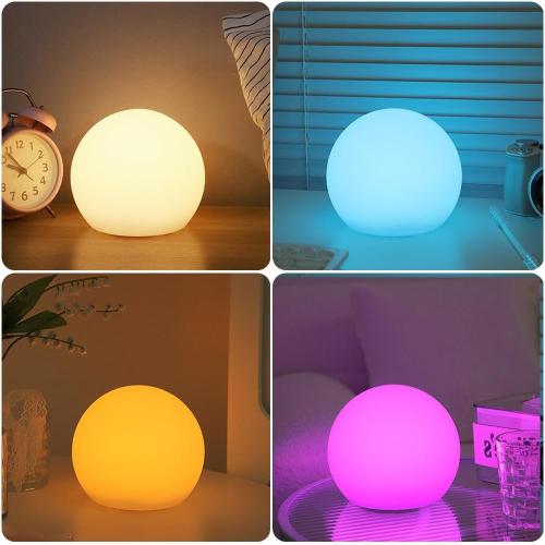 LED Globe Orb Light, 6-in LED Light Up Ball, Cordless Glowing Orb for Kids