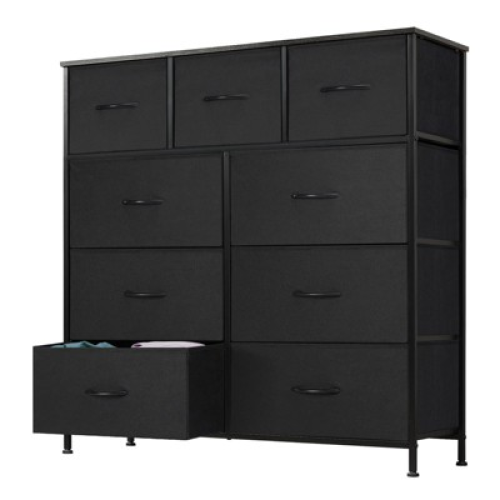 9 Drawer Storage Dresser Chest | Sweetcrispy | Black
