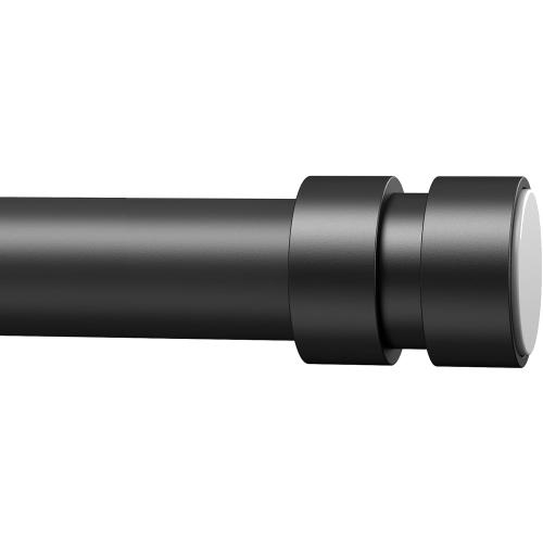 BRIOFOX Tension Curtain Rod Adjustable 24 to 80 inch (2-6.67ft) - Black Spring Tension Shower Curtain Rod for Window or Bathroom No Drilling Non Slip