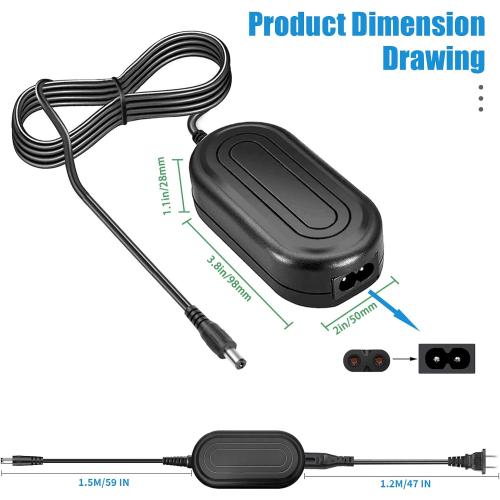 NP-BX1 for Sony ZV1 Dummy Battery, DK-X1 DC Coupler, AC-LS5 Continuous Power Supply AC Adapter, Compatible with Sony ZV1 ZV-1 II, ZV1F ZV-1F, DSC-RX1 RX1R, RX100 II III IV V VI VII Cameras.
