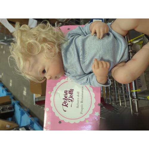 Riley - 24 Reborn Baby Dolls Curly Blonde Hair Lively ...