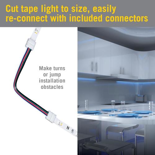 Armacost Lighting RibbonFlex Home 24V RGB W Hardwire LED Strip Light Kit, Multicolor, 16 ft (423511)