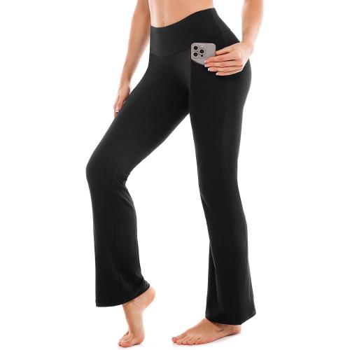 Size XL Black SINOPHANT Flare Leggings for Women with Pockets Yoga Pants