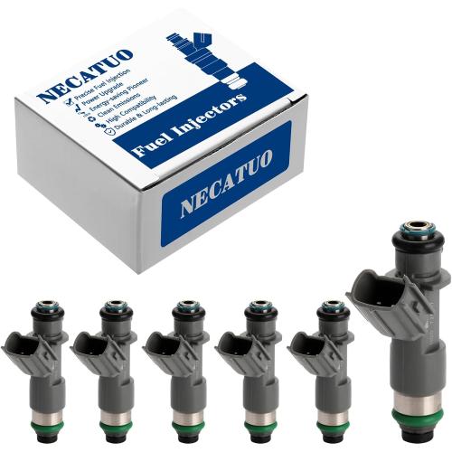 Set of 6 Fuel Injectors - Compatible with Accord Crosstour Acura MDX RDX ZDX TL RL TSX 3.5L 3.7L - Replaces FJ982 155-0459 16450R70A01