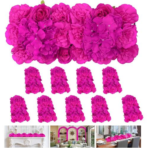 Artificial Wedding Arch Flower, Faux Floral Silk Rose Decor Realistic Arch Arrangement for Romantic Wedding Ceremony Reception Backdrop Party Table Decoration(20.9 * 9.4''/53 * 24cm)