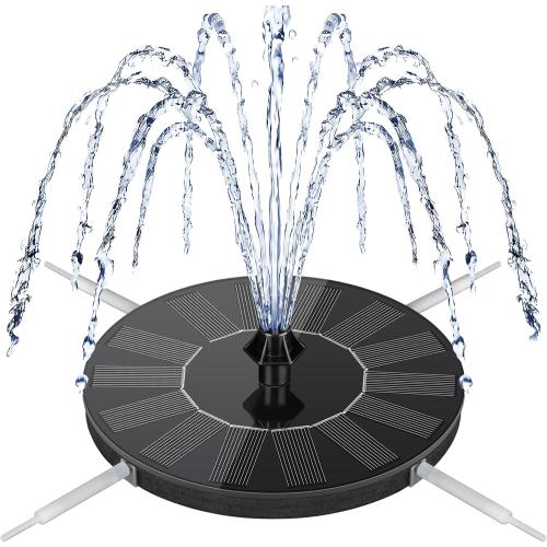 Mademax Solar Bird Bath Fountains, Upgrade 1.4W Solar Fountain Pump with 8 Nozzles & 4 Brackets, Free Standing Floating Solar Powered Water Fountain Pump for Bird Bath, Garden, Pond, Pool, Outdoor