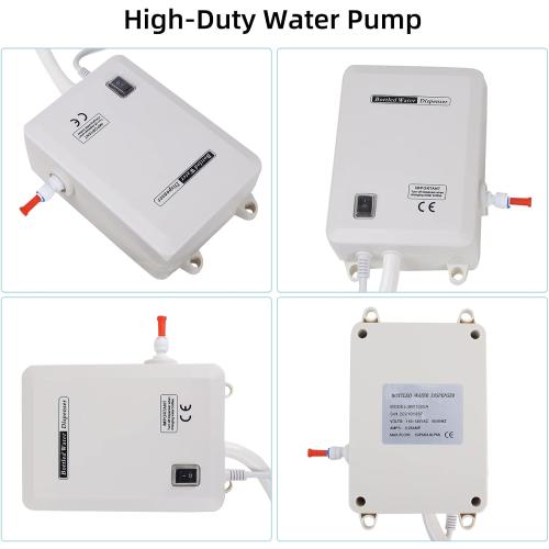 Bottled Water Dispenser Pump System - 20ft 110V AC US Plug Water Dispensing Pump with Single Inlet - Compatible Use with Coffee/Tea Machines, Water Dispensers, Refrigerators, Ice Makers