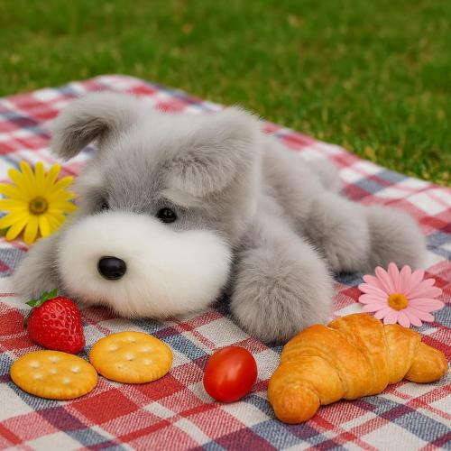 Adorable Schnauzer Dog Stuffed Animal Soft Plush Gifts for Kid