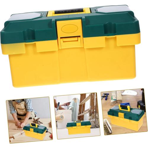 LITTLE DIRTY‼️Large Capacity Plastic Toolbox Organizer Locking Portable Lightweight Tool Storage Box for Handheld Tools Multipurpose Industrial-grade Storage for Outdoor and Travel Use