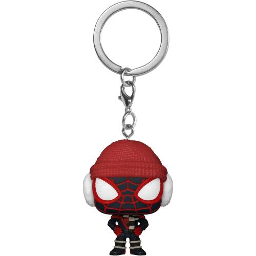 Funko Pop! Keychain: Miles Morales - Winter Miles - Spider-man Novelty Keyring - Collectable Mini Figure - Stocking Filler - Gift Idea - Official Merchandise - Video Games Fans - Backpack Decor
